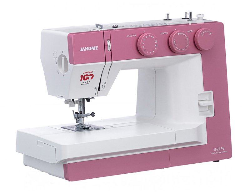 Швейная машина Janome 1522PG Anniversary Edition бело-розовая