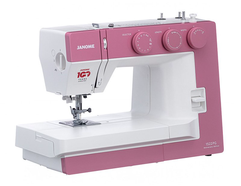 Швейная машина Janome 1522PG Anniversary Edition бело-розовая купить,NaN