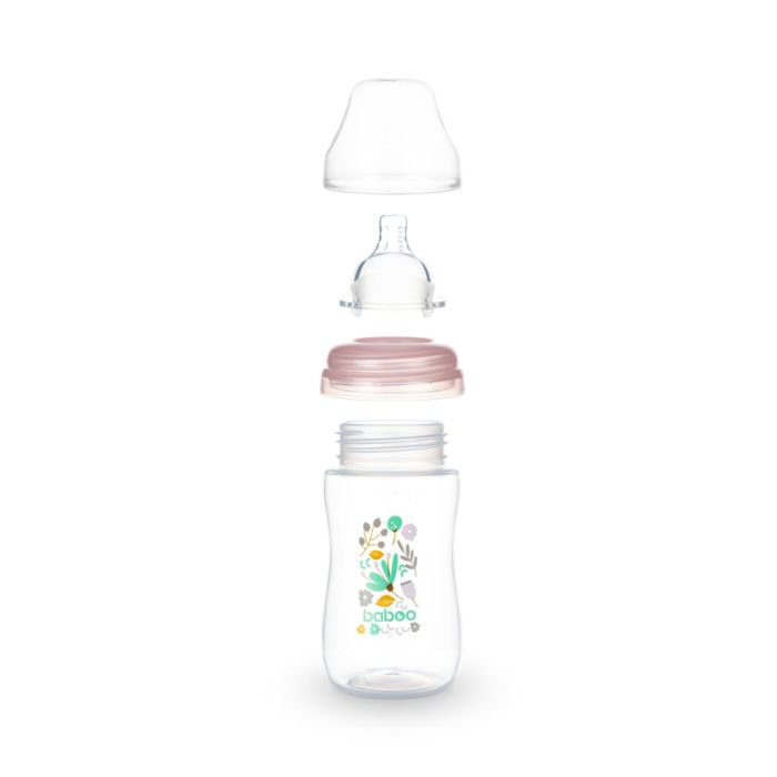 Бутылочка Baboo Flora 230мл розовая  купить,NaN