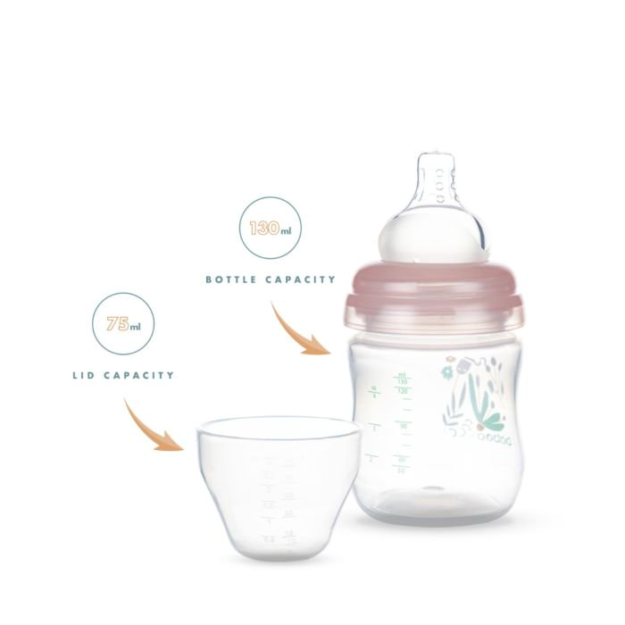Бутылочка Baboo Flora 130мл розовая  купить,NaN