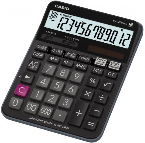 Калькулятор Casio DJ-120DPLUS-W-EP черный