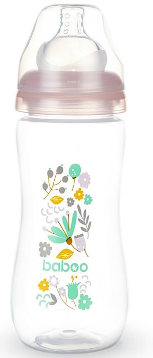 Бутылочка Baboo Flora 330мл розовая  купить,NaN