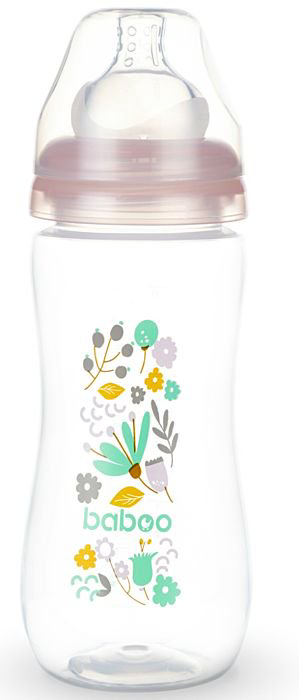 Бутылочка Baboo Flora 330мл розовая  купить,NaN