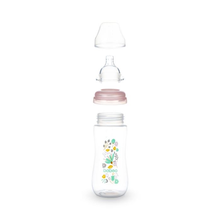 Бутылочка Baboo Flora 330мл розовая  купить,NaN