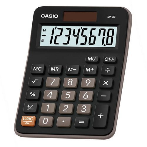 Калькулятор Casio MX-8B-BK-W-EC черный