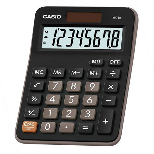 Калькулятор Casio MX-8B-BK-W-EC черный