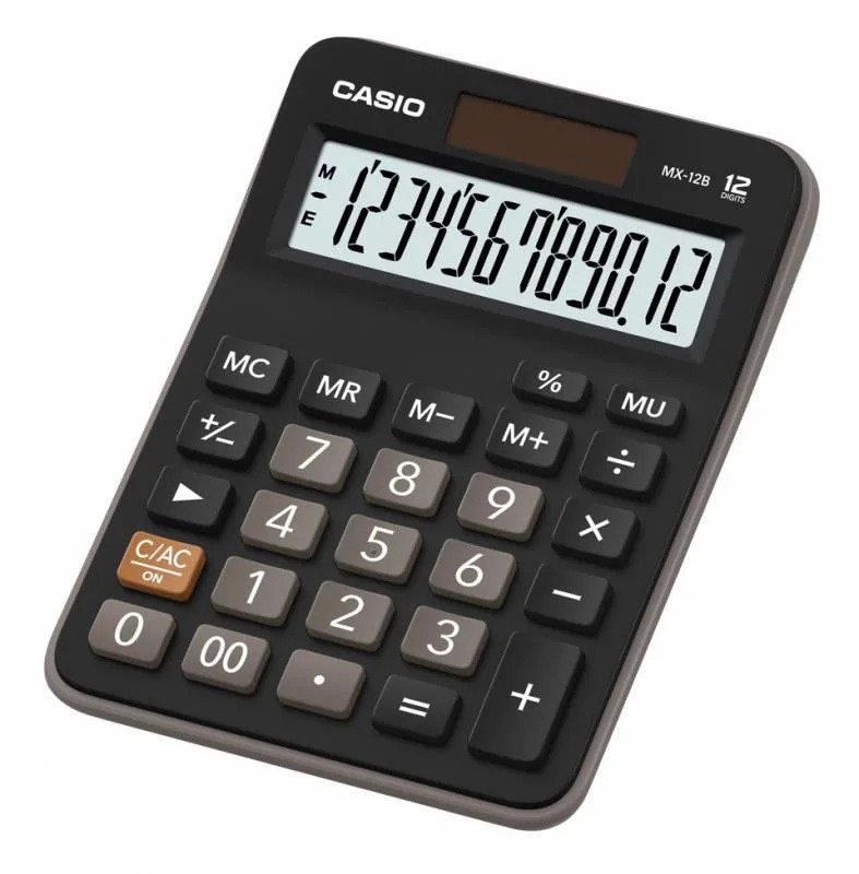 Калькулятор Casio MX-12B-W-EC черный