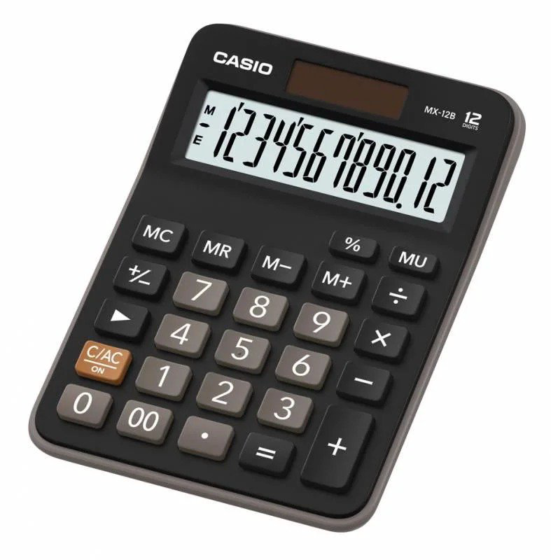 Калькулятор Casio MX-12B-W-EC черный купить,3309