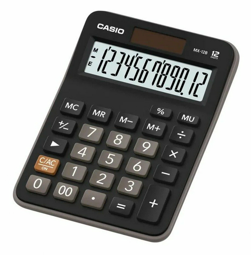Калькулятор Casio MX-12B-W-EC черный