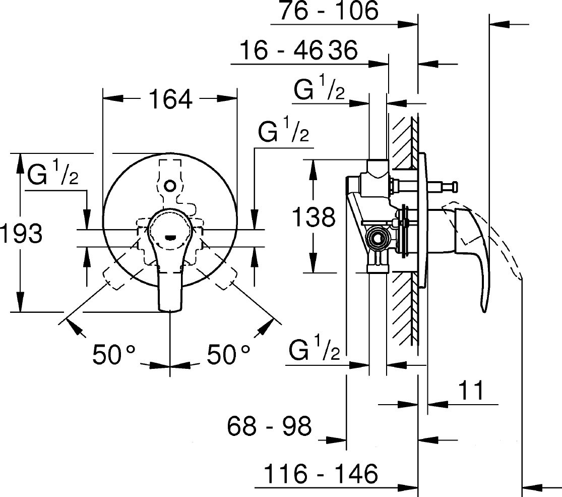 Смеситель Grohe Eurosmart 33305002 хром купить,NaN