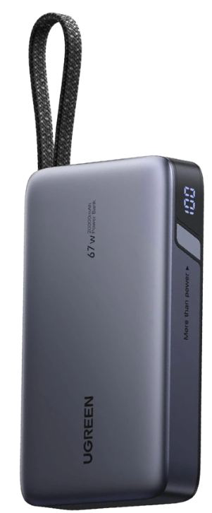 Внешний аккумулятор Ugreen PB550 55996B 67W 20000mAh серый купить,NaN