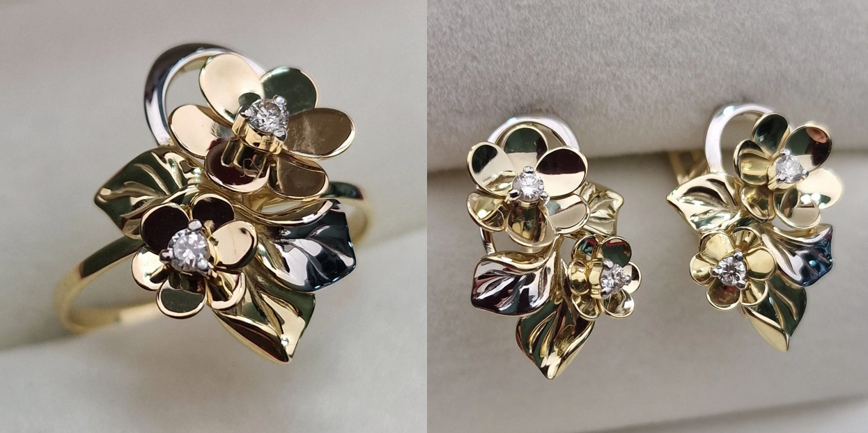 Комплект Deimantas 102782582 0,06ct 0,132ct. купить,NaN