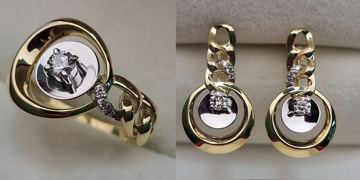 Комплект Deimantas 102782831 0,13ct 0,232ct. купить,NaN
