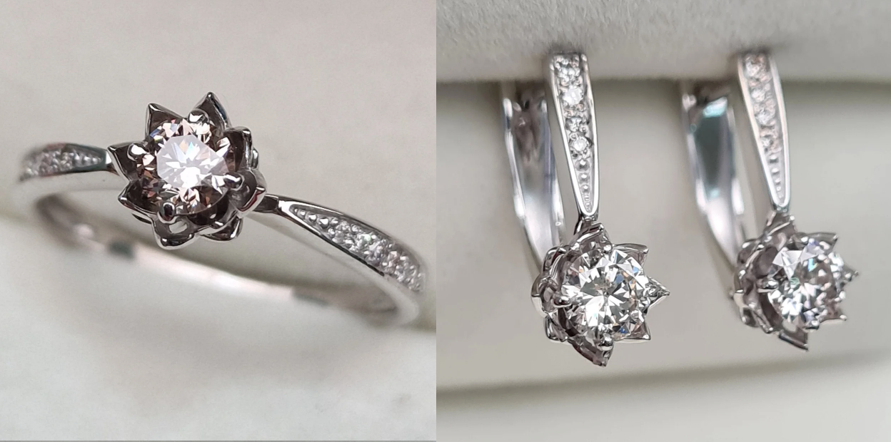Комплект Deimantas 102782859 0,332ct 0,66ct. купить,NaN