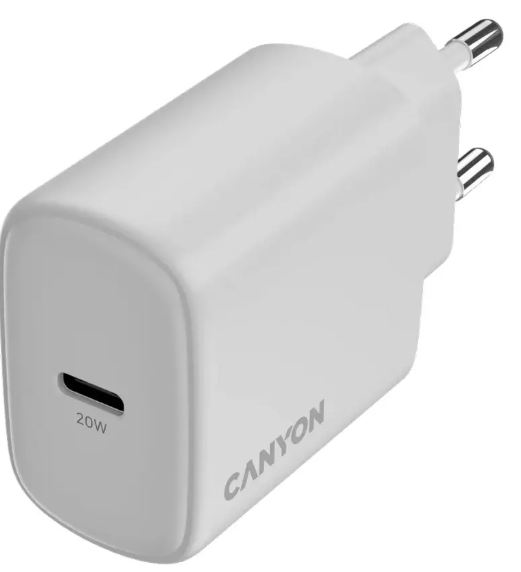 Сетевое зарядное устройство Canyon OnCharge 200, 20W White купить,NaN