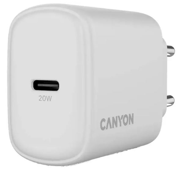 Сетевое зарядное устройство Canyon OnCharge 200, 20W White купить,NaN