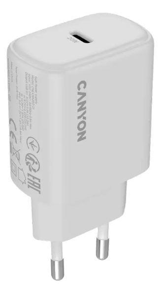 Сетевое зарядное устройство Canyon OnCharge 200, 20W White купить,NaN