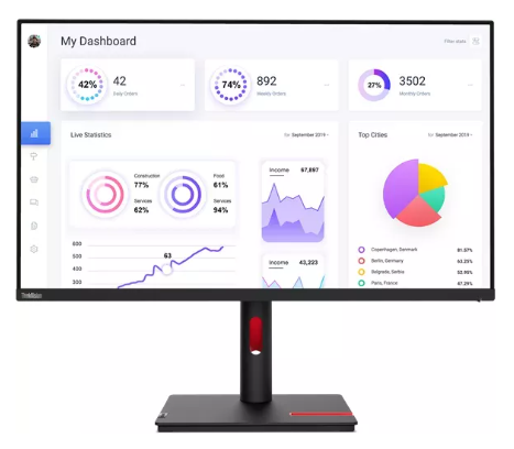 Монитор Lenovo T32p-30 63D2GAT1EU 31.5" черный