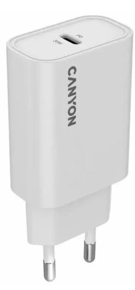 Сетевое зарядное устройство Canyon OnCharge 30CL, 30W White