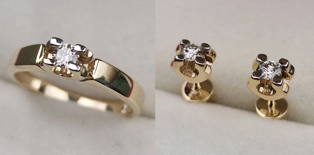 Комплект Deimantas 102414831 0,11ct 0,0232ct. купить,NaN