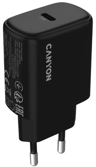 Сетевое зарядное устройство Canyon OnCharge 250, 25W Black купить,NaN