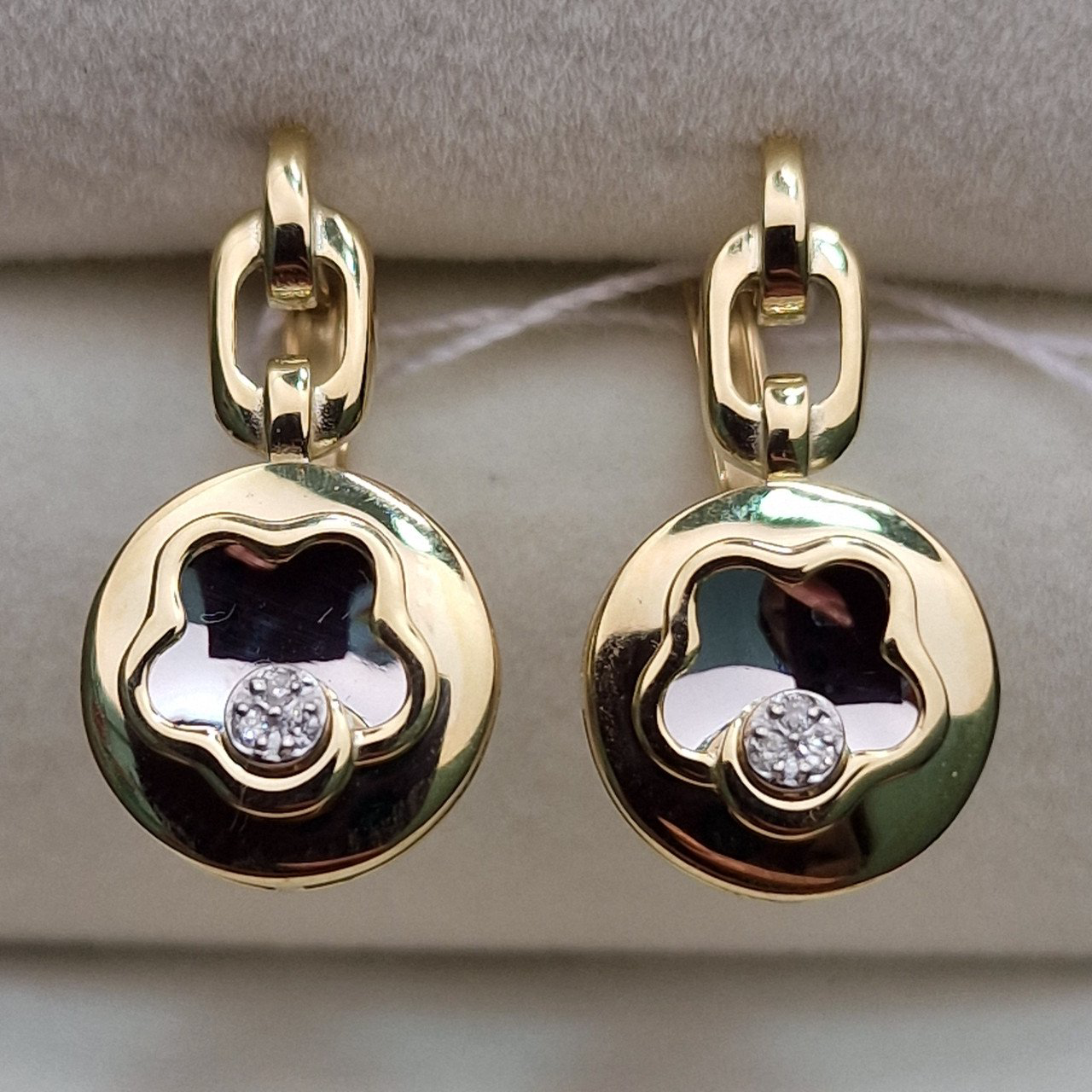 Серьги Deimantas 102540670 4,35гр 0,03ct. купить,NaN