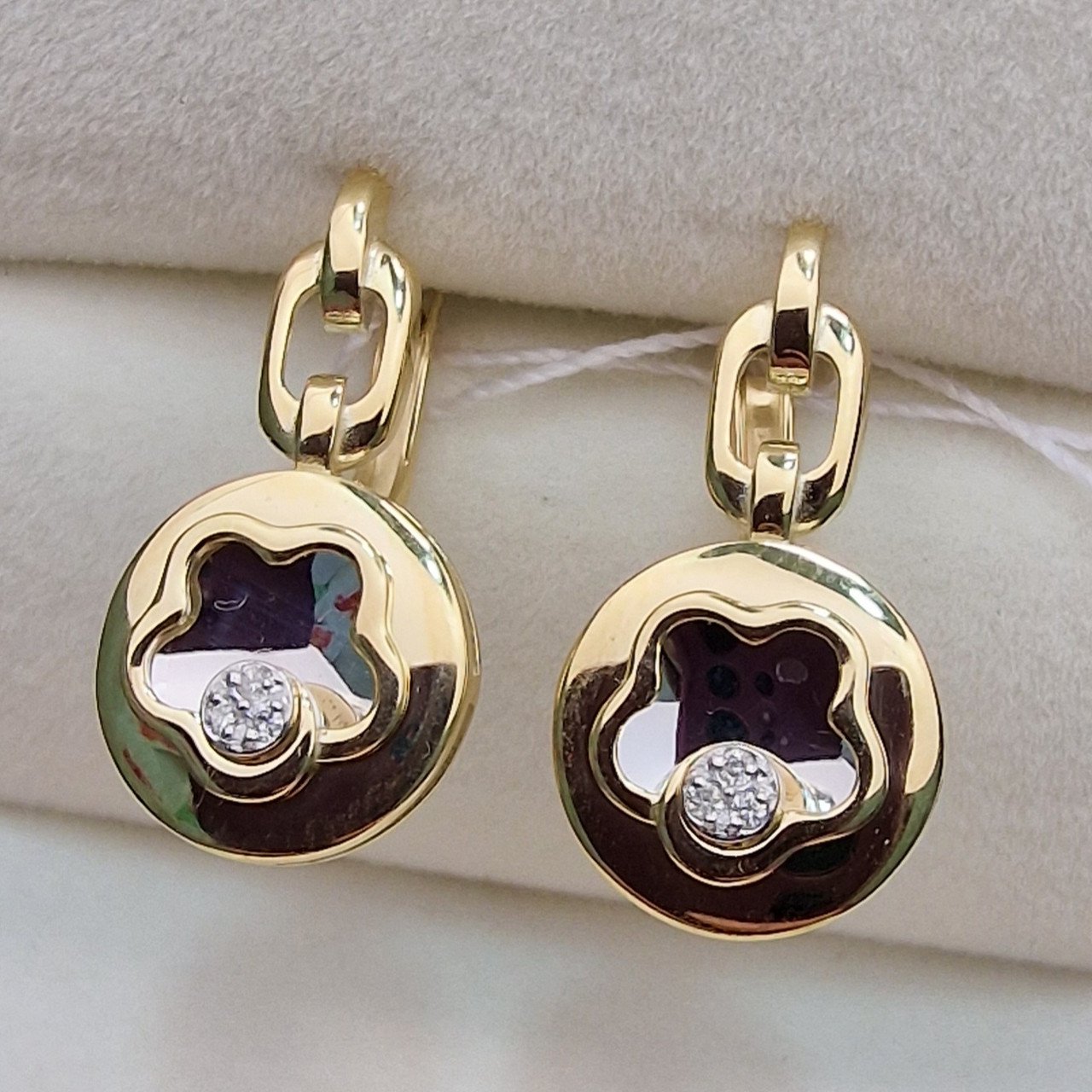 Серьги Deimantas 102540670 4,35гр 0,03ct. купить,NaN