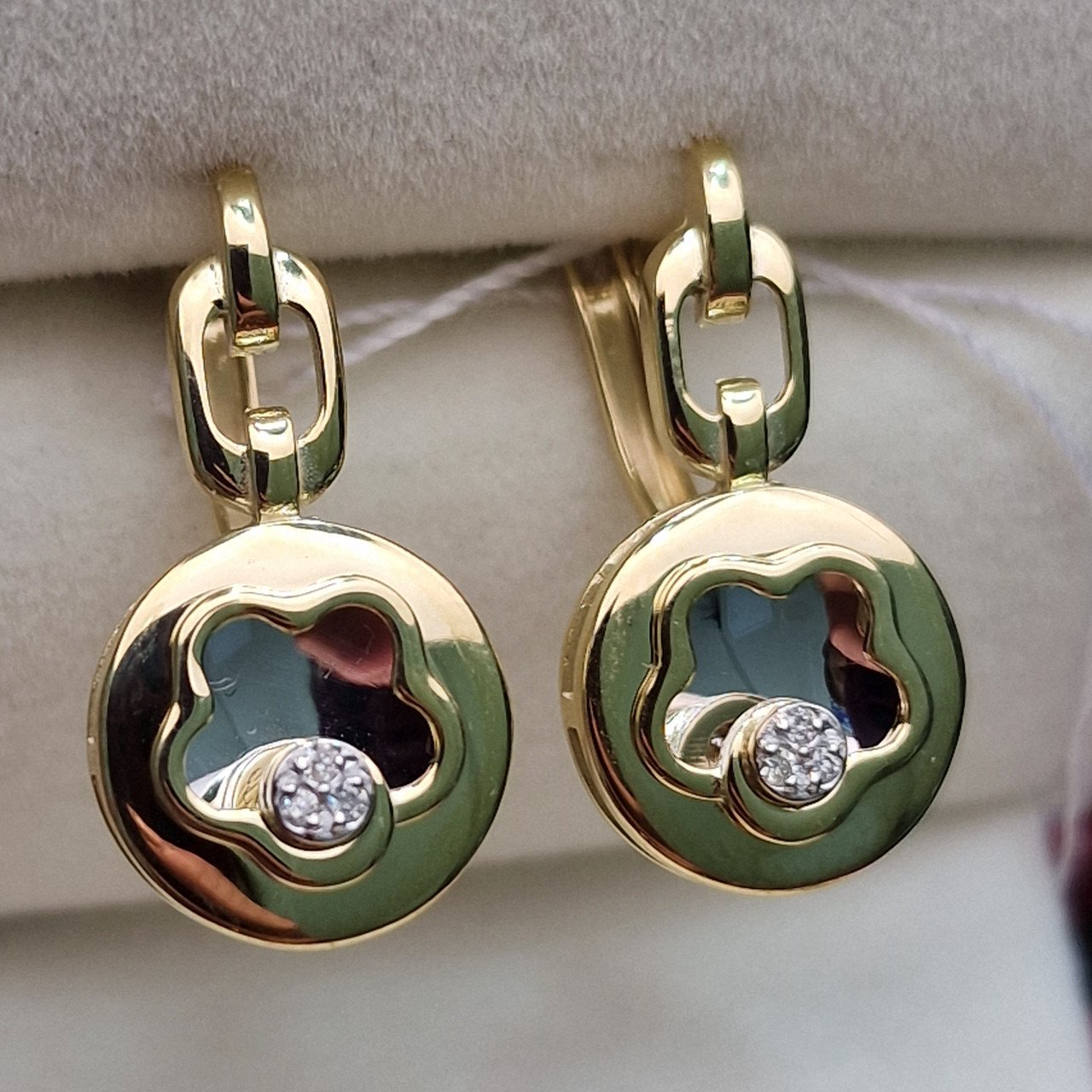 Серьги Deimantas 102540670 4,35гр 0,03ct. купить,NaN
