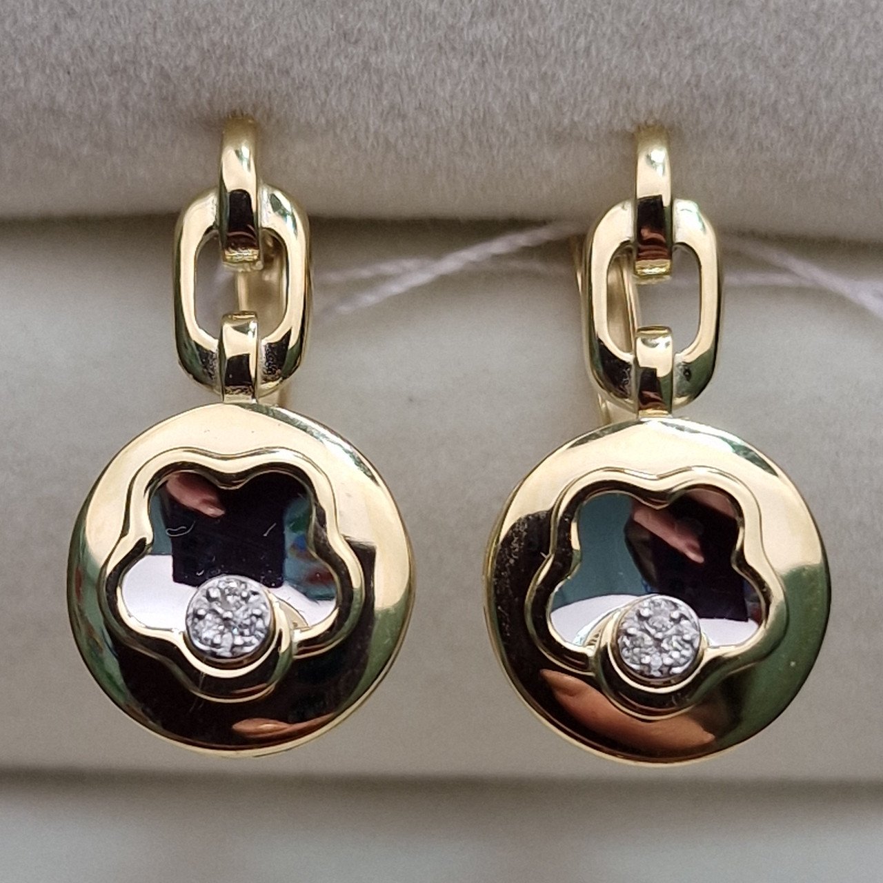 Серьги Deimantas 102540670 4,35гр 0,03ct. купить,NaN