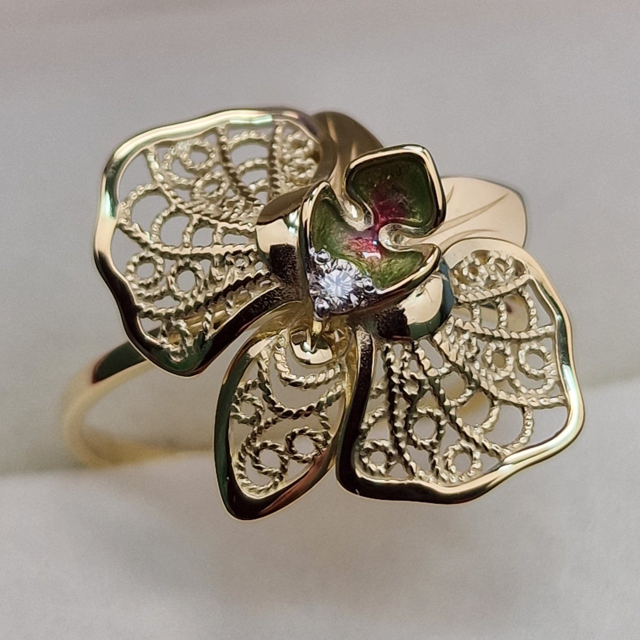 Кольцо Deimantas 102748215 18р 2,66гр 0,037ct. купить,NaN