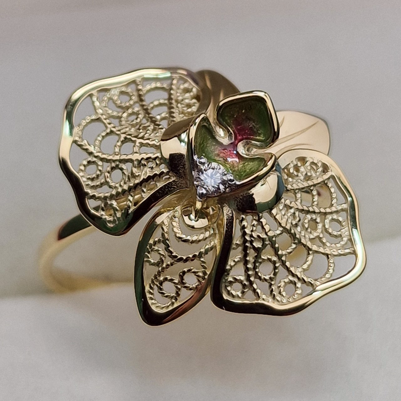 Кольцо Deimantas 102748215 18р 2,66гр 0,037ct. купить,NaN