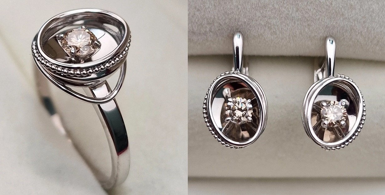 Комплект Deimantas 102751314 0,26ct 0,42ct. купить,NaN