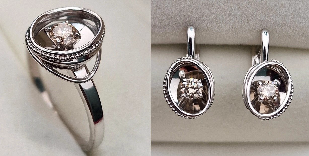 Комплект Deimantas 102751314 0,26ct 0,42ct. купить,NaN
