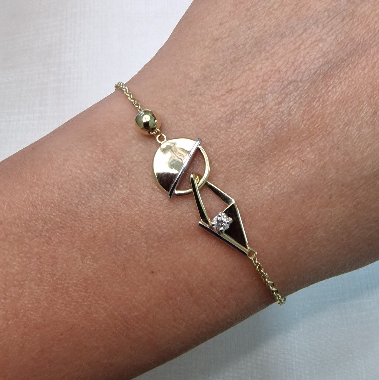 Браслет Deimantas 102764808 17-21р 3,39гр 0,12ct. купить,NaN