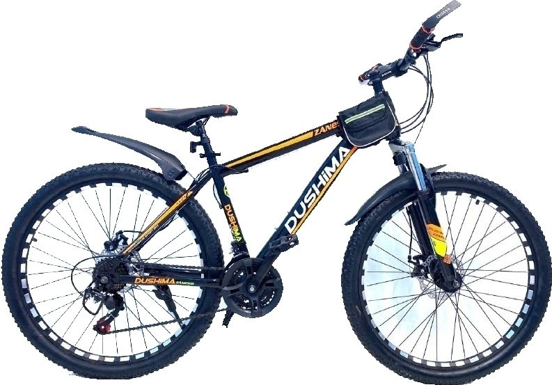 Велосипед Dushima 26" 17 2021 черно-оранжевый