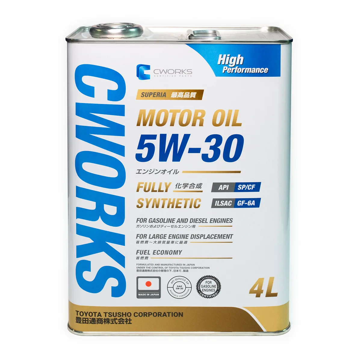 Моторное масло Cworks SUPERIA MOTOR 5W30 SP/CF 4л