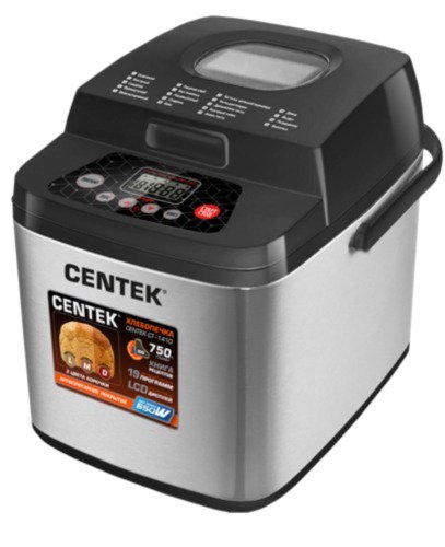 Хлебопечь Centek CT-1410 черно-серебристая