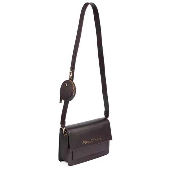 Сумка Baldinini Medium flap w/2 perses Los Angeles 00002422-24516565 коричневая купить,NaN