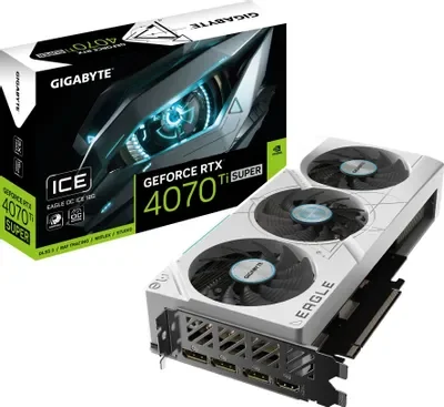 ВидеокартаGigabyte GeForce RTX 4070 Ti Super Eagle OC Ice 16G GV-N407TSEAGLEOCICE-16GD 16Gb White - ForteMarket ВидеокартаGigabyte GeForce RTX 4070 Ti Super Eagle OC Ice 16G GV-N407TSEAGLEOCICE-16GD 16Gb White купить,0