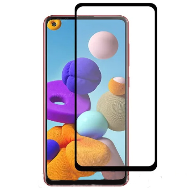 Стекло защитное A-Case 3D на Samsung Galaxy A21s Black
