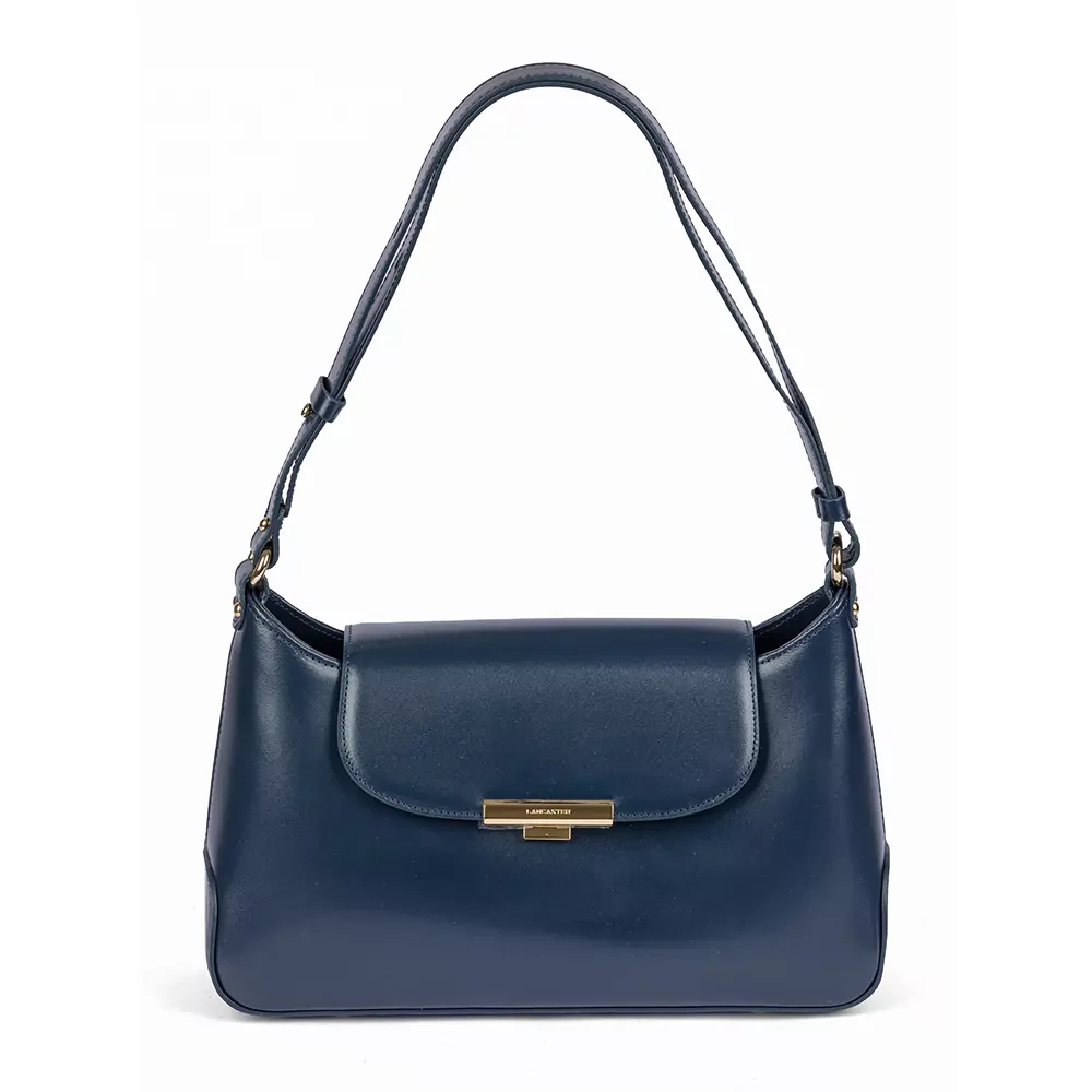 Сумка Lancaster Sac besace A rabat avec fermoir L Suave Evenly 480-027 синяя