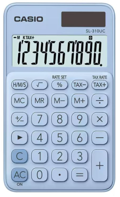 Калькулятор Casio SL-310UC-LB-W-EC голубой