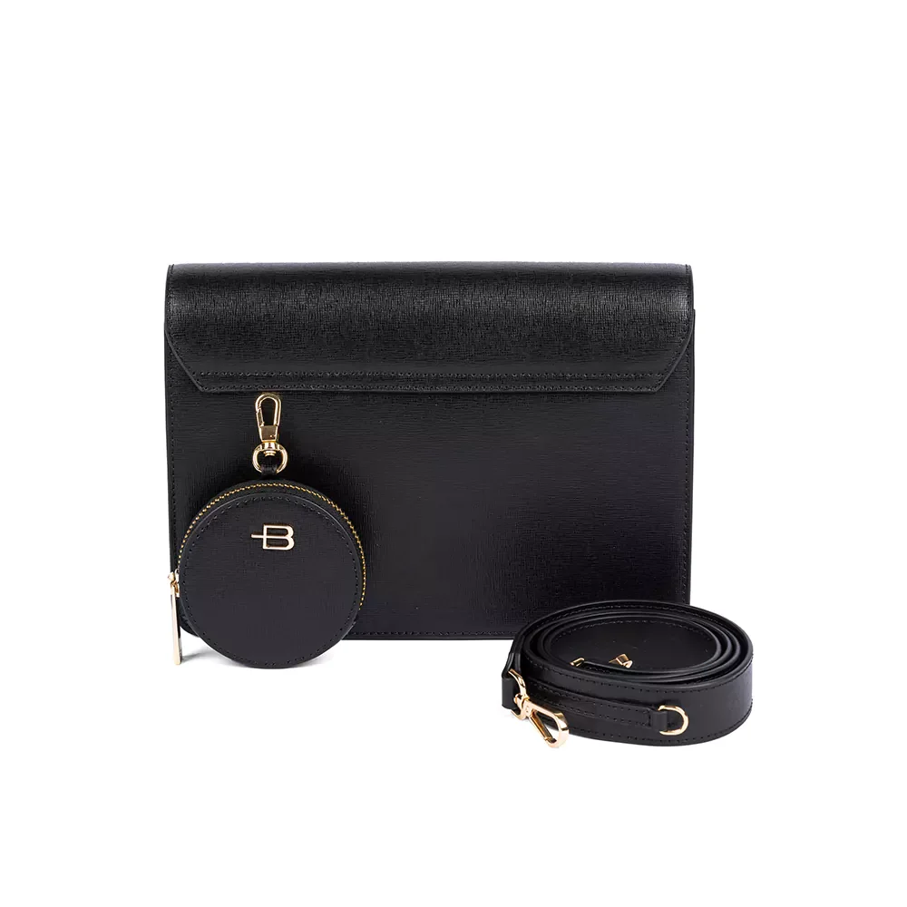 Сумка Baldinini Medium flap w/2 perses Los Angeles 00002421-24516565 черная купить,0