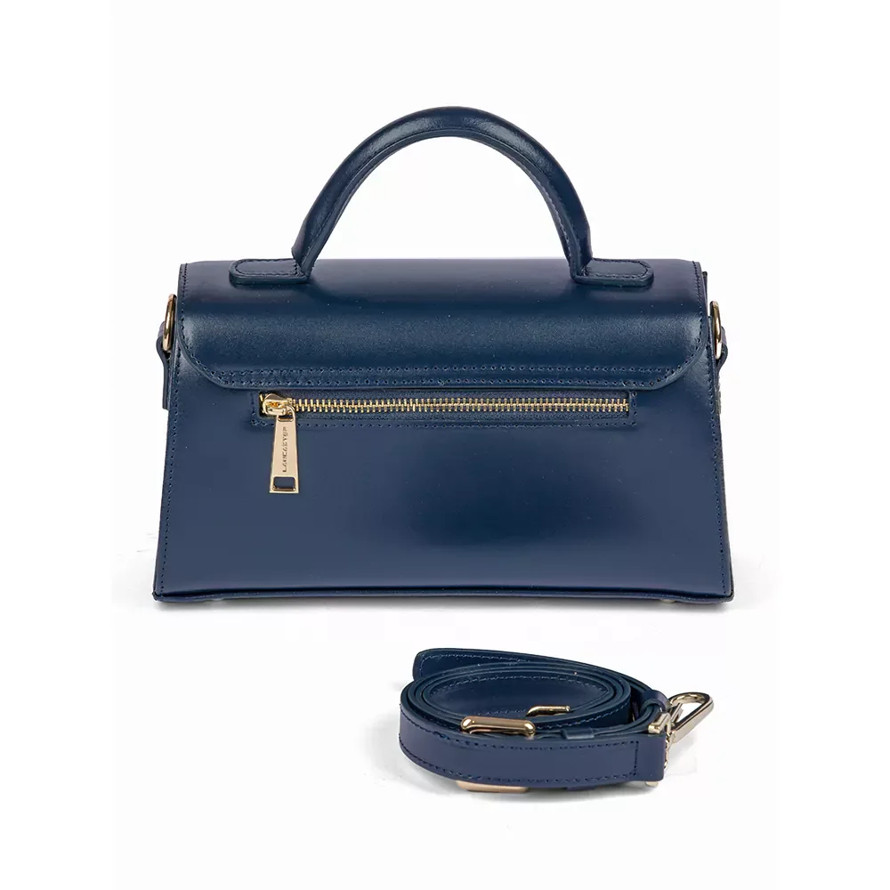 Сумка Lancaster Sac baguette A rabat avec fermoir M Suave Evenly 480-025 синяя купить,NaN
