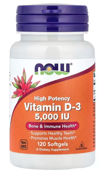 БАД Now Foods Капсулы Вит Д3 5000ME 120 шт/уп купить,NaN