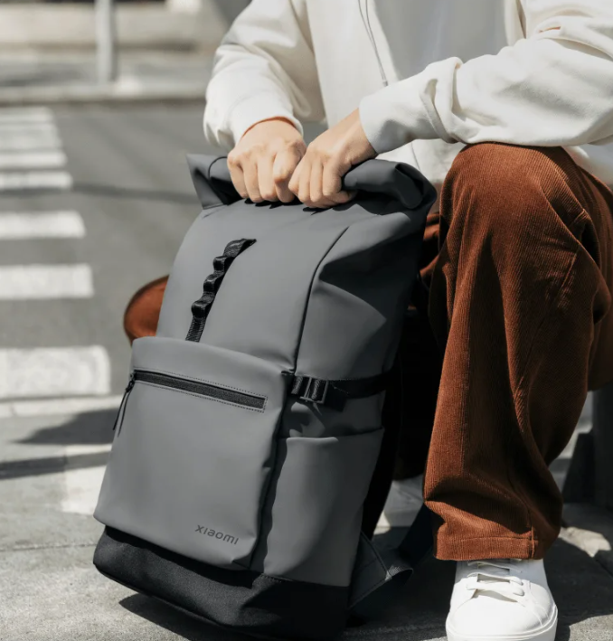 Рюкзак Xiaomi Roll Top Casual Backpack GL серый купить,NaN