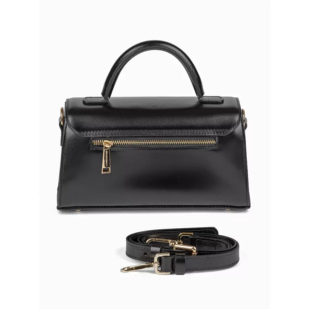 Сумка Lancaster Sac baguette A rabat avec fermoir M Suave Evenly 480-025 черная купить,0