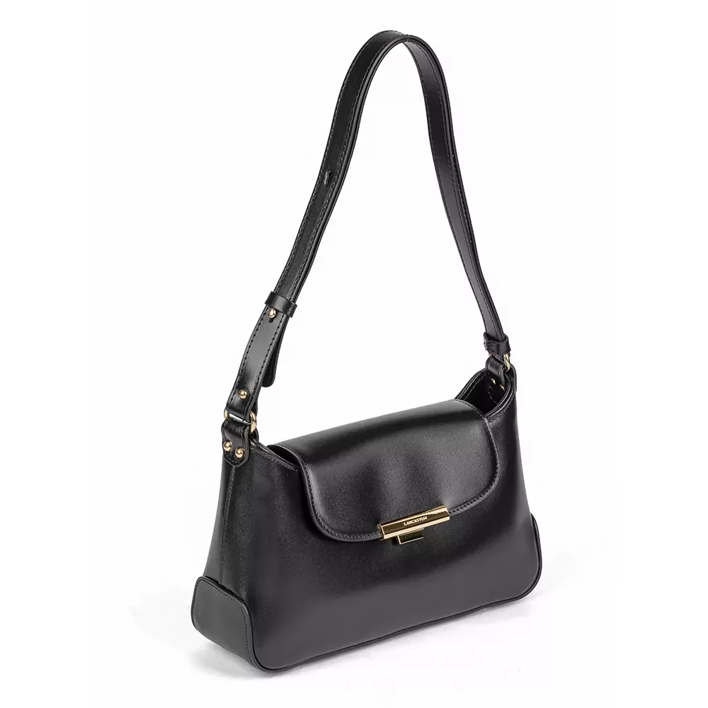 Сумка Lancaster Sac baguette A rabat avec fermoir M Suave Evenly 480-026 черная купить,0