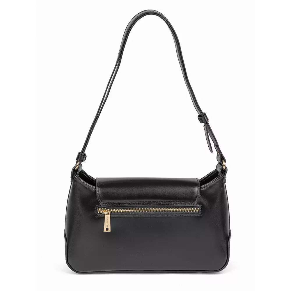 Сумка Lancaster Sac baguette A rabat avec fermoir M Suave Evenly 480-026 черная купить,0