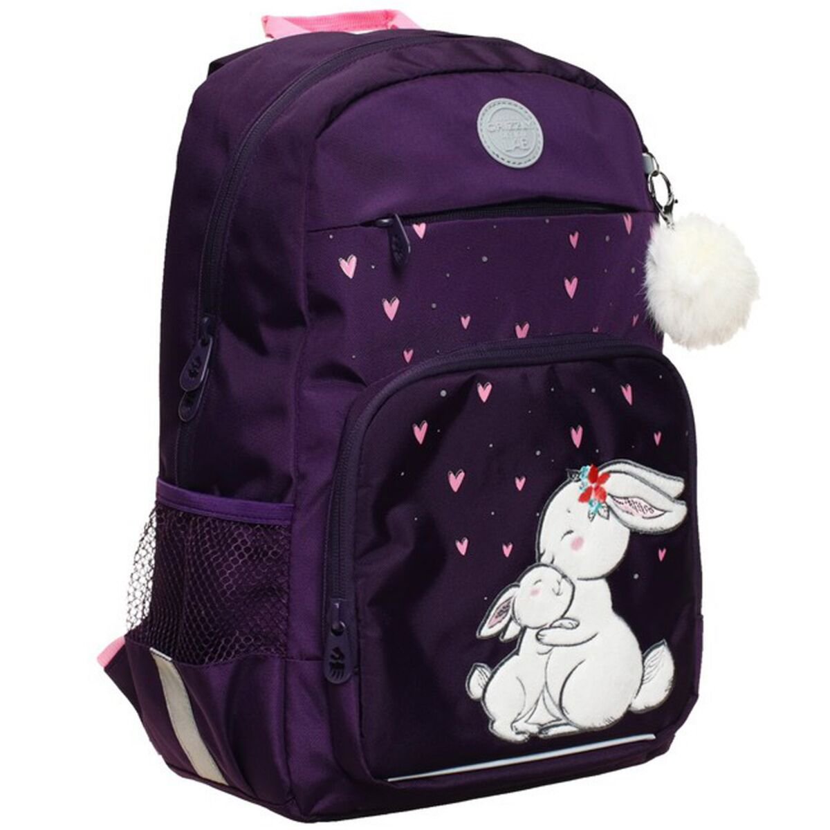 Рюкзак Grizzly Кролики 11л 1284178 фиолетовый купить,NaN